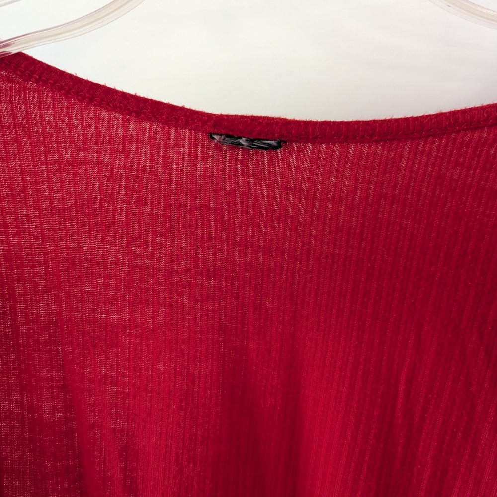 Red Wrap Top - Picture 3 of 3